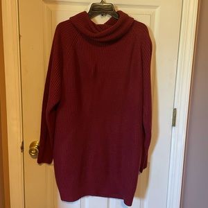 Oversized sweater dress w/ pockets